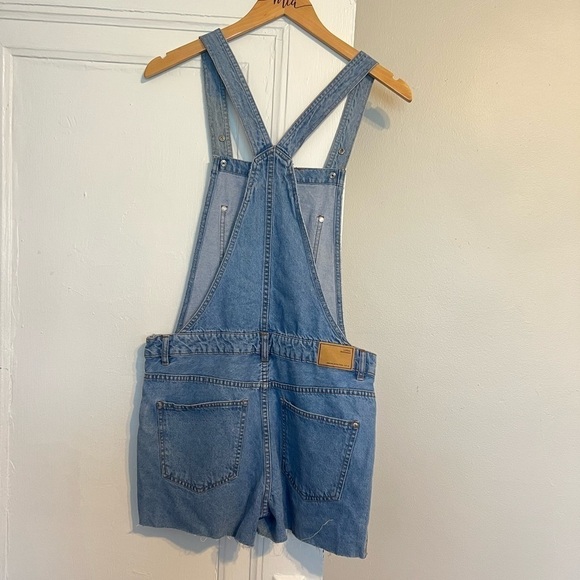 Lefties Denim Shortall Overalls Small - Picture 2 of 6